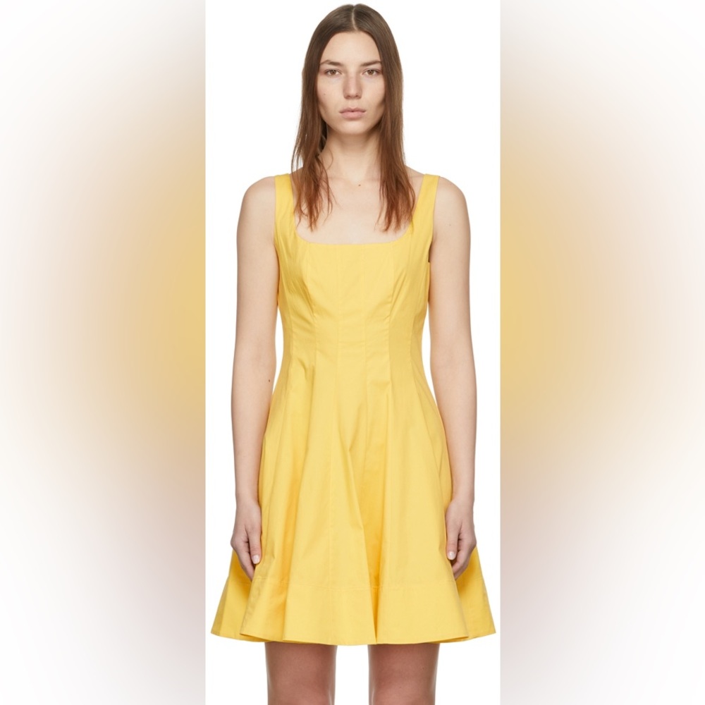 STAUD Wells mini dress NWT yellow
